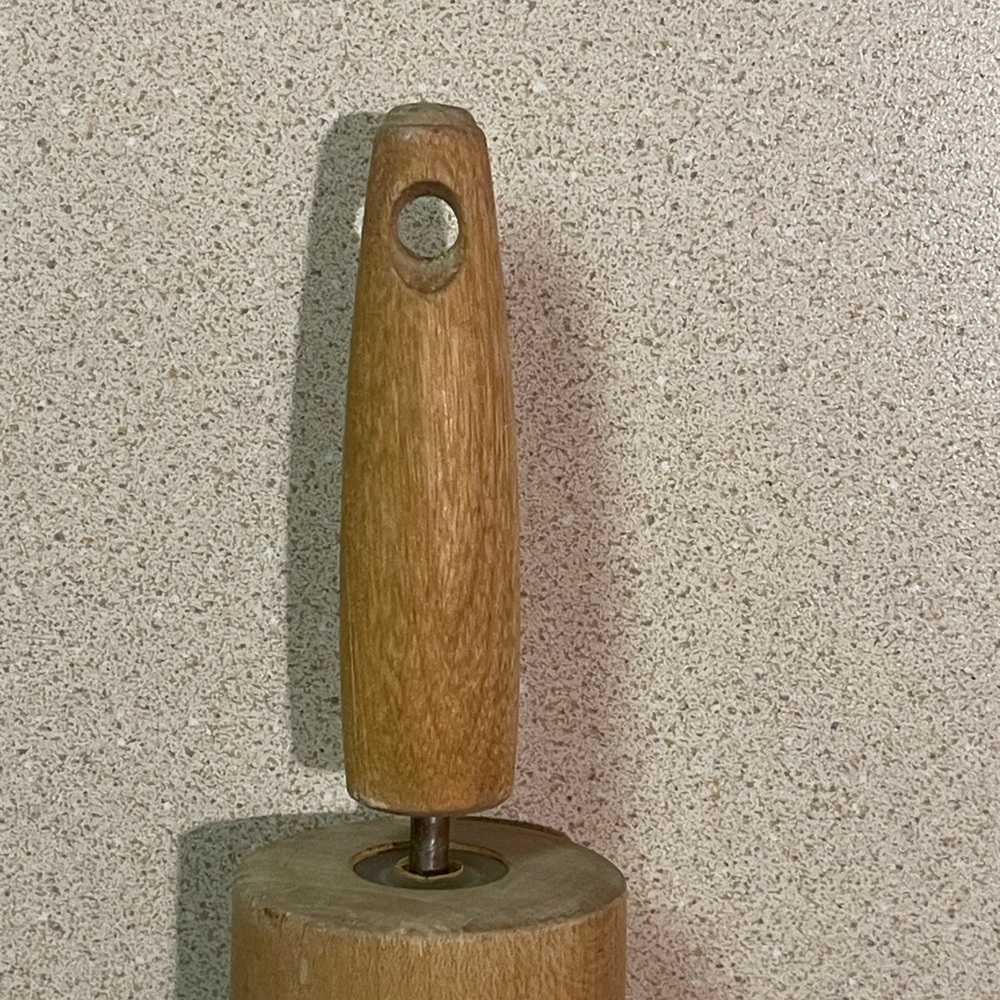 Vintage Wooden Rolling Pin Classic Kitchen Tool Rustic Farmhouse Decor Baking